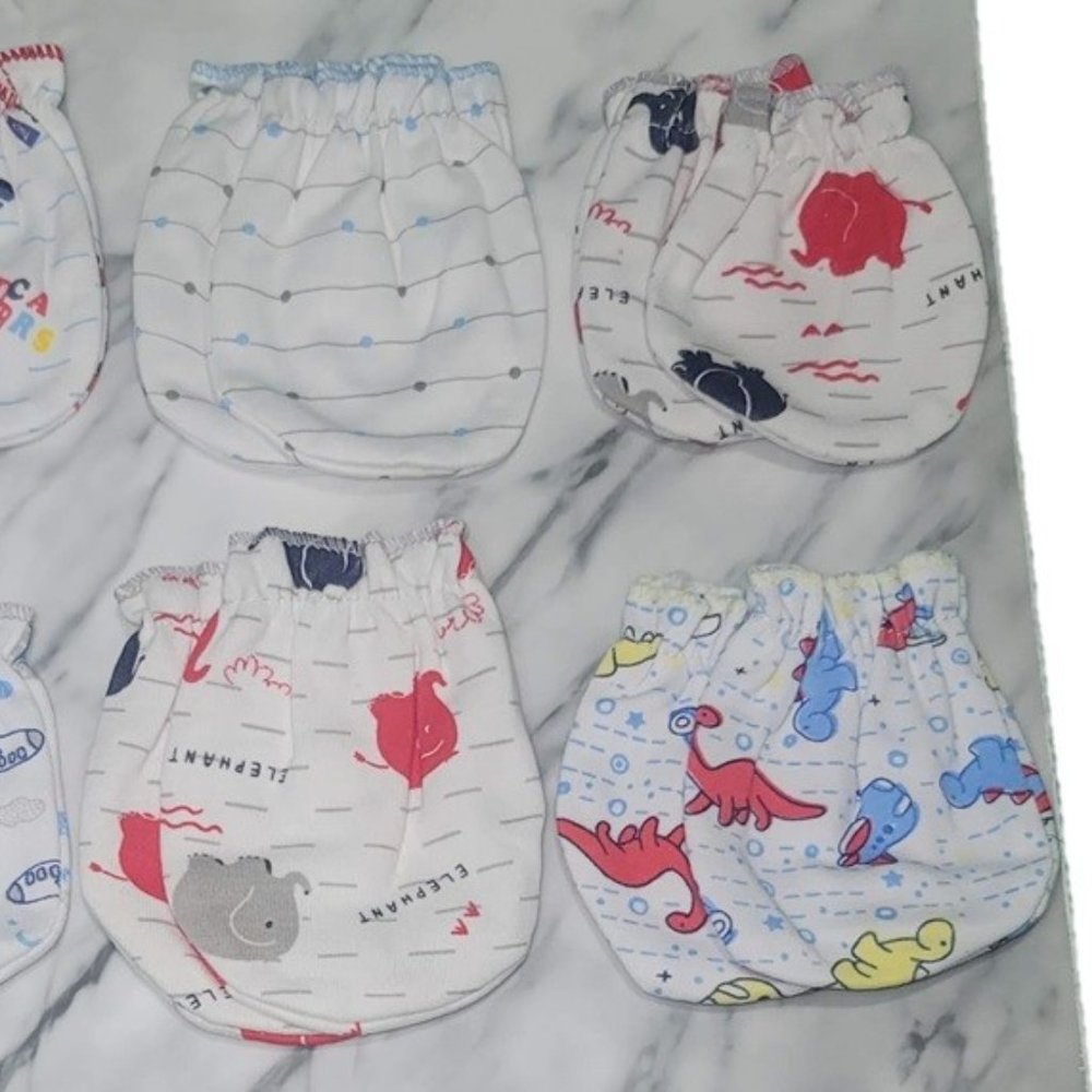 Baby mittens 6 pairs assorted